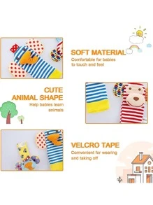 Baby Rattles Toys , Infant Newborn Baby Toys  Girl Boy Gifts Set With Wrist Rattle Socks (Some Parts May Be Random) - Multicolor - View 4