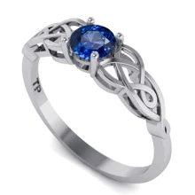 Fine Single Ring - Royal Blue - View 3