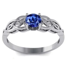 Fine Single Ring - Royal Blue - View 5