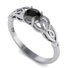 Fine Single Ring - Black - View 3