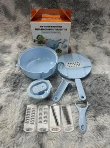 Cortador De Verduras Y Rallador De Queso Multifunción Vegeta - Azul - Ver 1