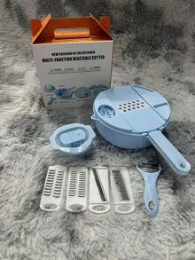 Cortador De Verduras Y Rallador De Queso Multifunción Vegeta - Azul - Ver 2