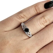 Fine Single Ring - Black - View 2