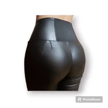 Leather Leggings - Black - View 2