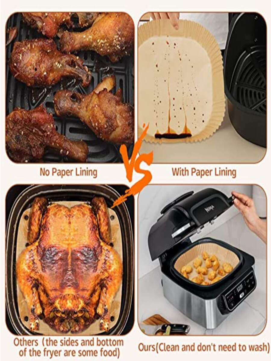 Air Fryer Liners For 50 Pieces Disposable Air Fryer Paper Parchment