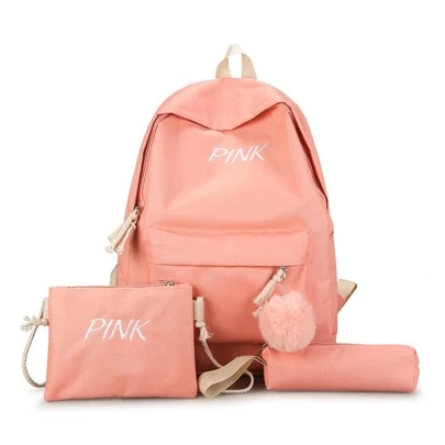 YUQING.FC. Mochila Pink Escolar Y Moderno De Bolsas De Viaje 3Piezas