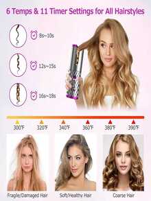 Automatic Hair Curler With USB Charging For Women, Curling Iron, Waves, Styling Tools, Wireless - Multicolor - View 2