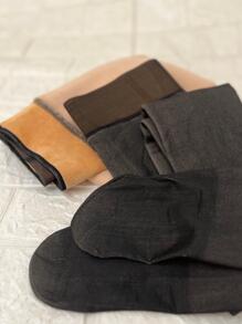 KEMERLING STUDIO Medias Afelpadas Calentitas Efecto Piel Para Otoño invierno Casuales Para Mujer - Negro - Ver 3