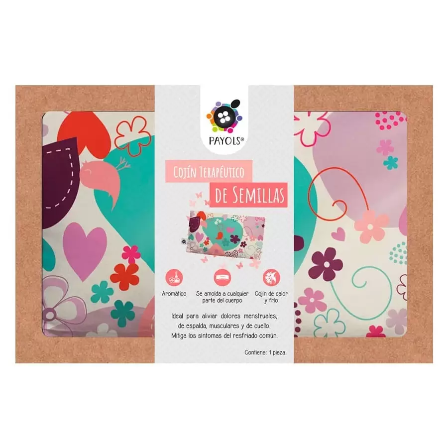 Cojín de Semillas Aromático Terapéutico Dolor Muscular, Cólicos Menstruales, Calor PAYOLS - Rosa coral - Ver 1
