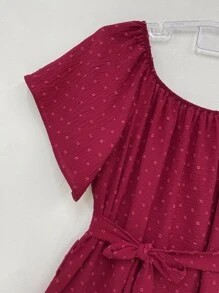 olinka modas Plus Size Dresses - Color caoba - Ver 2