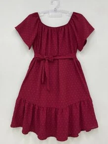 olinka modas Plus Size Dresses - Color caoba - Ver 1