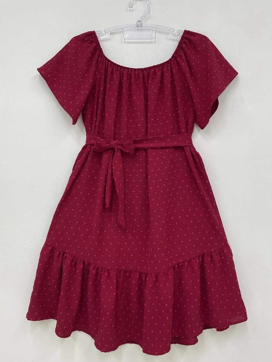 olinka modas Plus Size Dresses - Color caoba - Ver 1