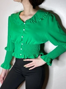 Women Tops - 綠色 - 查看 1