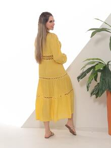 Women Cover Ups - 黃色 - 查看 2