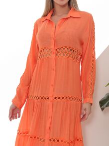 Women Cover Ups - 橘色 - 查看 3