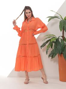 Women Cover Ups - 橘色 - 查看 4