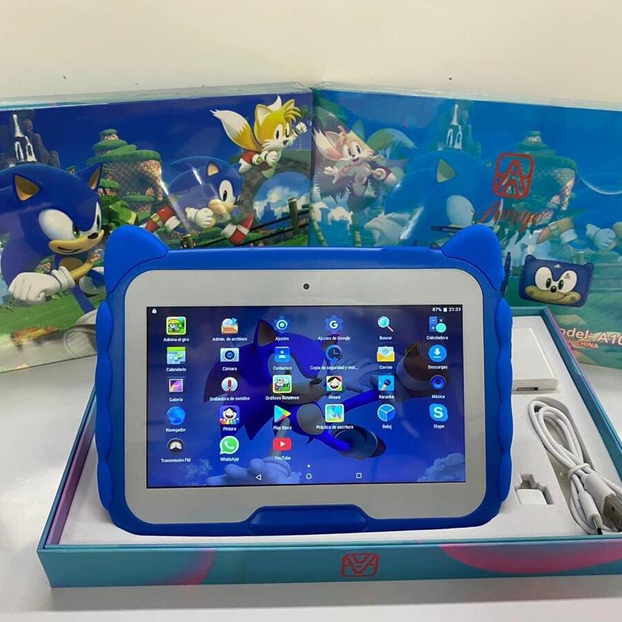 Tableta pantalla táctil 7″, para niños - Azul - Ver 1