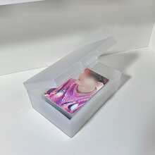 1pc Frosted Storage Box, Transparent Stationery Organizer, Fit For Card Sleeves&Postcards, Desk Holder Back To School