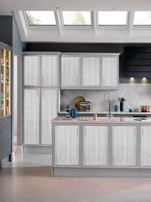 1卷灰色木接觸紙木紋質感紋理剝和棒牆紙膠黏劑紙燈灰色牆覆蓋桌子架子防潮墊櫥櫃衣櫃 - 彩色 - 查看 4