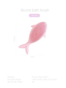 1入組嬰兒魚設計矽膠洗澡刷 - 粉色 - 查看 3
