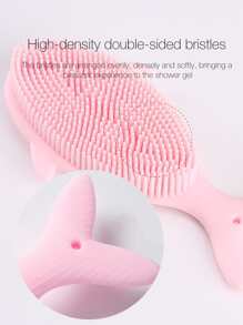 1入組嬰兒魚設計矽膠洗澡刷 - 粉色 - 查看 4