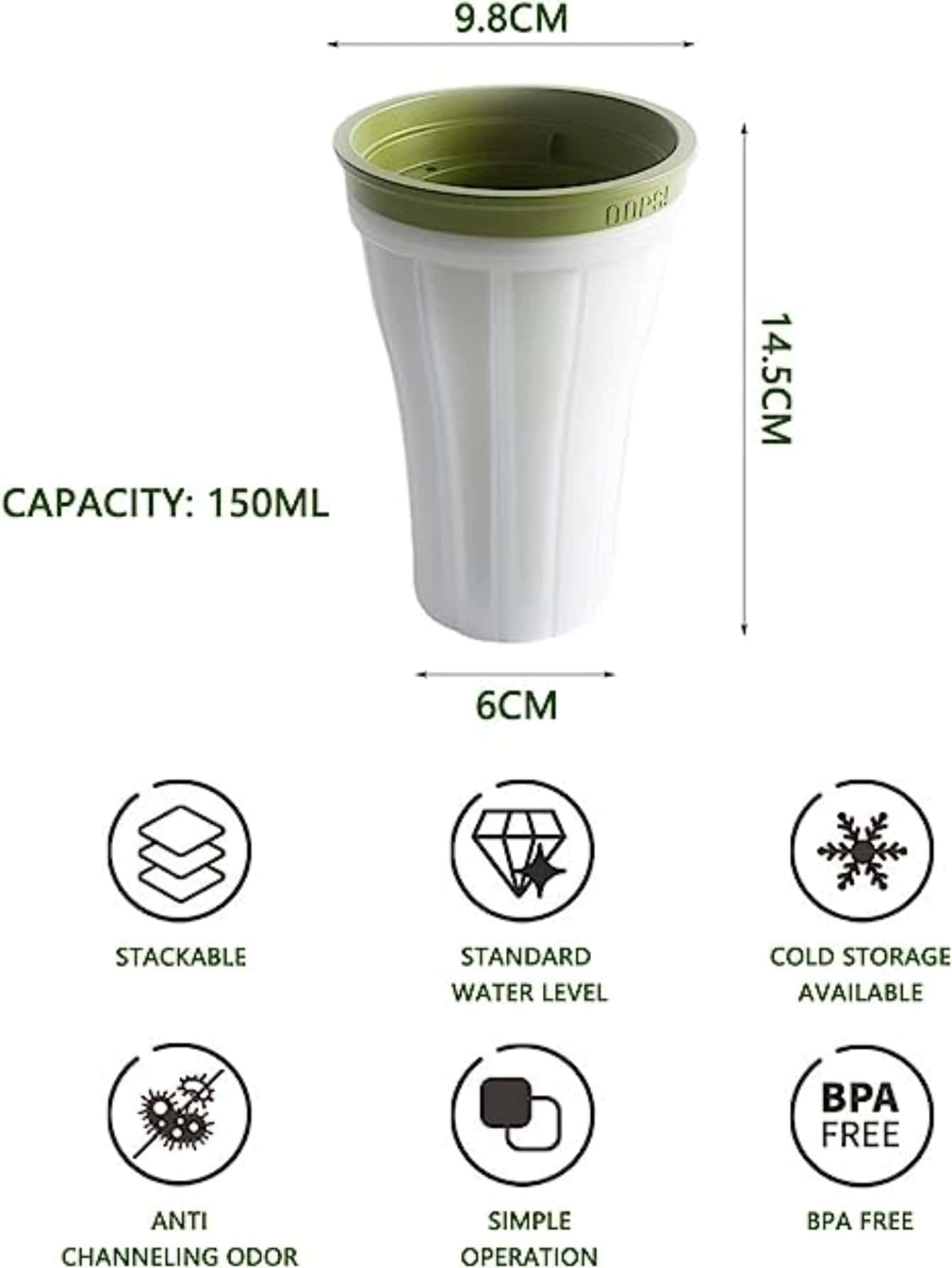 Cup DIY Smoothie Cup For Making Ice Cream Summer Spill Proof Smoothie Cup Cooling Cup - 彩色 - 查看 1