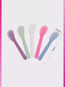 5 Stücke mehrfarbig, Gesichtscreme-Make-up-Werkzeug, Maskenstift, Maskenschaber, Make-up-Werkzeug, Rührlöffel zum Mischen und Probieren