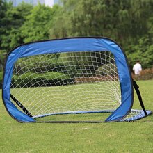 一款可折疊彈出式足球門，帶手提袋，適合室內和室外使用，易於組裝，適合兒童訓練、後院和草坪玩耍 - 藍白色 - 查看 2
