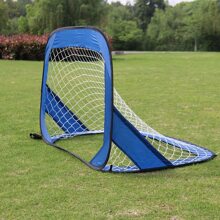 一款可折疊彈出式足球門，帶手提袋，適合室內和室外使用，易於組裝，適合兒童訓練、後院和草坪玩耍 - 藍白色 - 查看 4