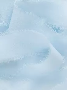 1 cuộn/2 cuộn Vải tua rua thủ công tự làm Quà tặng Ruy băng chiffon, Ruy băng xanh da trời 197*1,5 inch Thích hợp cho Thiệp mời đám cưới, Bó hoa cô dâu, Bao bì quà tặng, Đồ thủ công tự làm, Làm nơ, Giáng sinh - Màu xanh nhạt - Xem 3