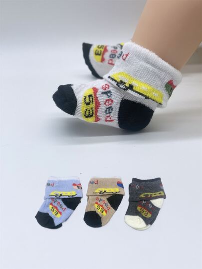 3雙寶寶翻汽車襪