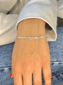 Pulseira Zirconia Prata 925 Ponto de Luz - Prata - Visão 2