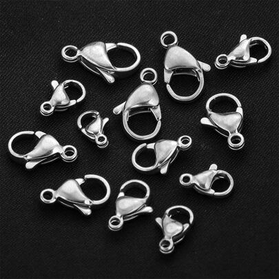 10 Pcs Stainless Steel 18k Gold-Plated Lobster Clasp Necklace Bracelet Connector DIY Jewelry Accessories Necklace Bracelet Connector