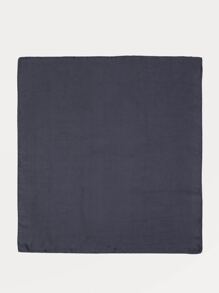 1 Khăn Bandana màu trơn giống như lụa dành cho nữ, hoàn hảo cho kỳ nghỉ, trang phục thường ngày, trang phục hàng ngày và quà tặng lễ hội - Màu xám đen - Xem 2