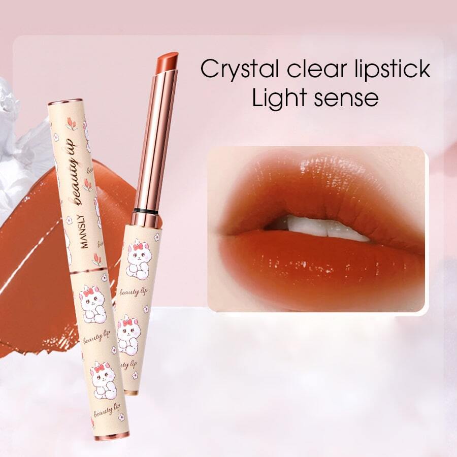 MANSLY bosque Luz reflexión transparente Lápiz labial , larga duración hidratante , no es fácil a o mancha , alto color - 1 Orange - Ver 1