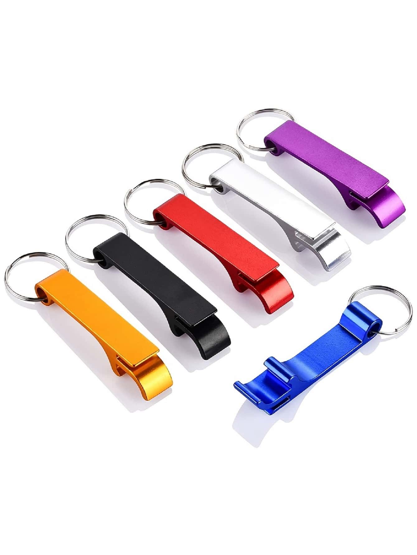 1入優質金屬彩色啤酒瓶開瓶器鑰匙扣，男女皆適用，輕巧實用，輕鬆開啤酒瓶瓶蓋，休閒必備 - 藍色 - 查看 1