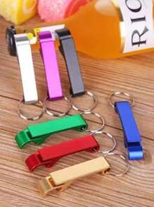 1入優質金屬彩色啤酒瓶開瓶器鑰匙扣，男女皆適用，輕巧實用，輕鬆開啤酒瓶瓶蓋，休閒必備 - 藍色 - 查看 10