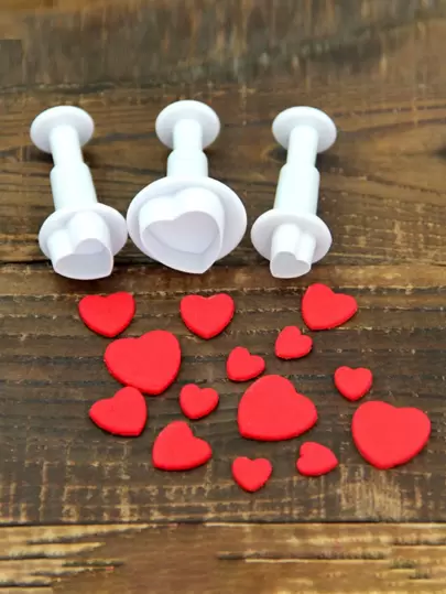 3 pièces Emporte-pièce à plongeur pour pâte à sucre, moule à gaufrage de biscuits. Outil de coupe de biscuits DIY. Outil de décoration de gâteaux pour la cuisson