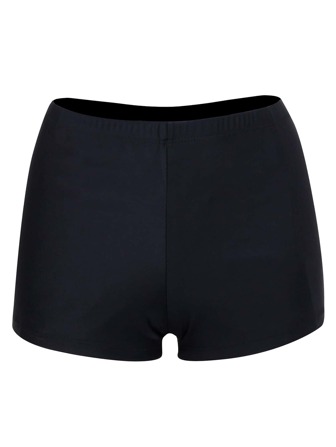 Plus Size Solid Bikini Shorts Summer