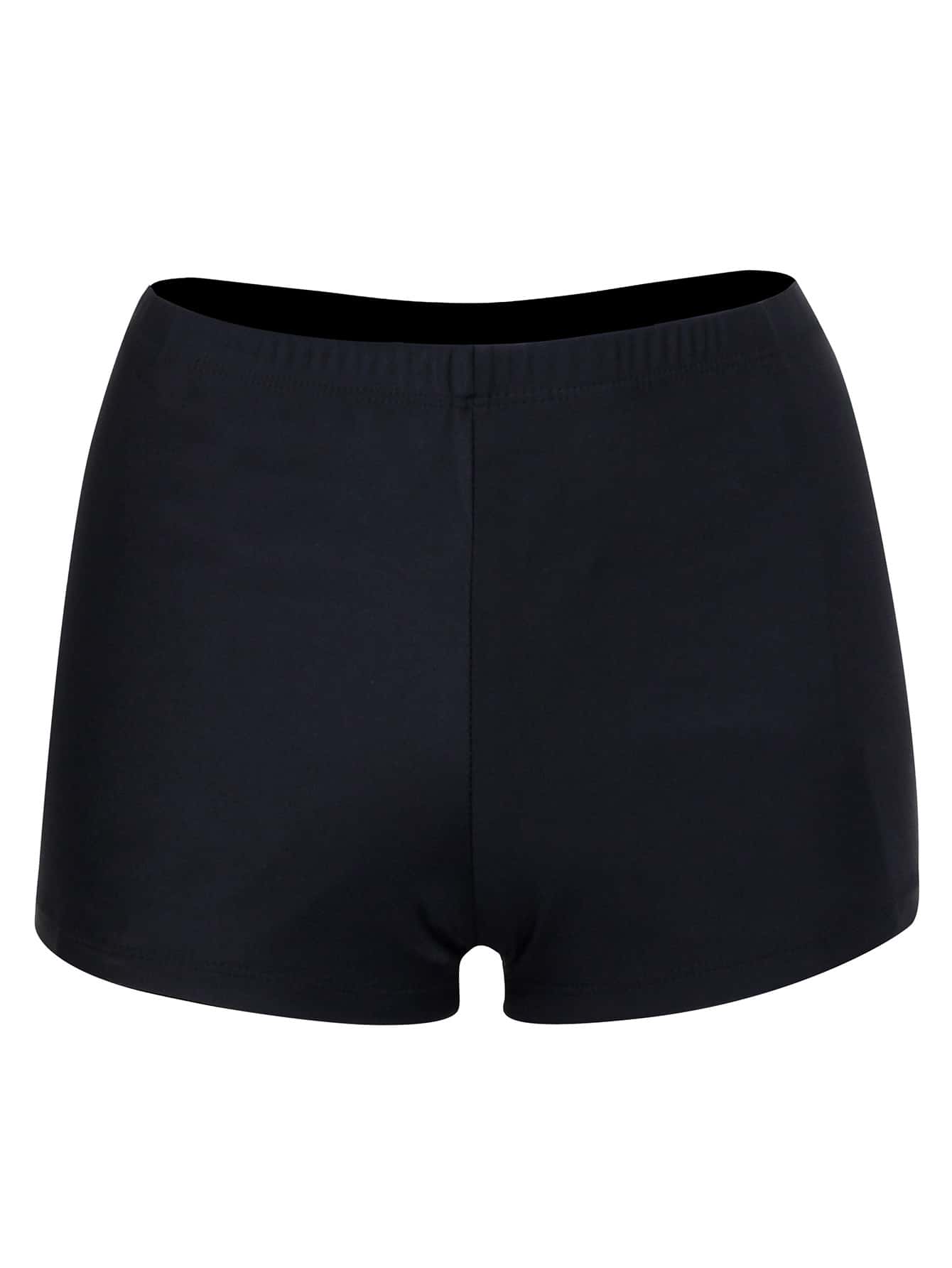 Plus Size Solid Bikini Shorts Summer