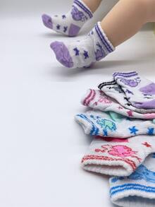 6 pares de calcetines infantiles de ratón de dibujos animados lindos - Multicolor - Ver 4