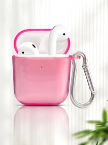 1 PC Transparent TPU Shockproof Earphone Case With Metal Clip For All AirPodsModels (1st, 2nd, 3rd, 4rd,Pro, Pro 2), Scratch-Resistant & Durable - Pink - View 5