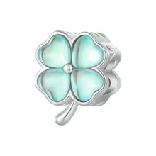 WOSTU 1入組S925純銀幸運草DIY串珠手鏈 - 銀色 - 查看 1