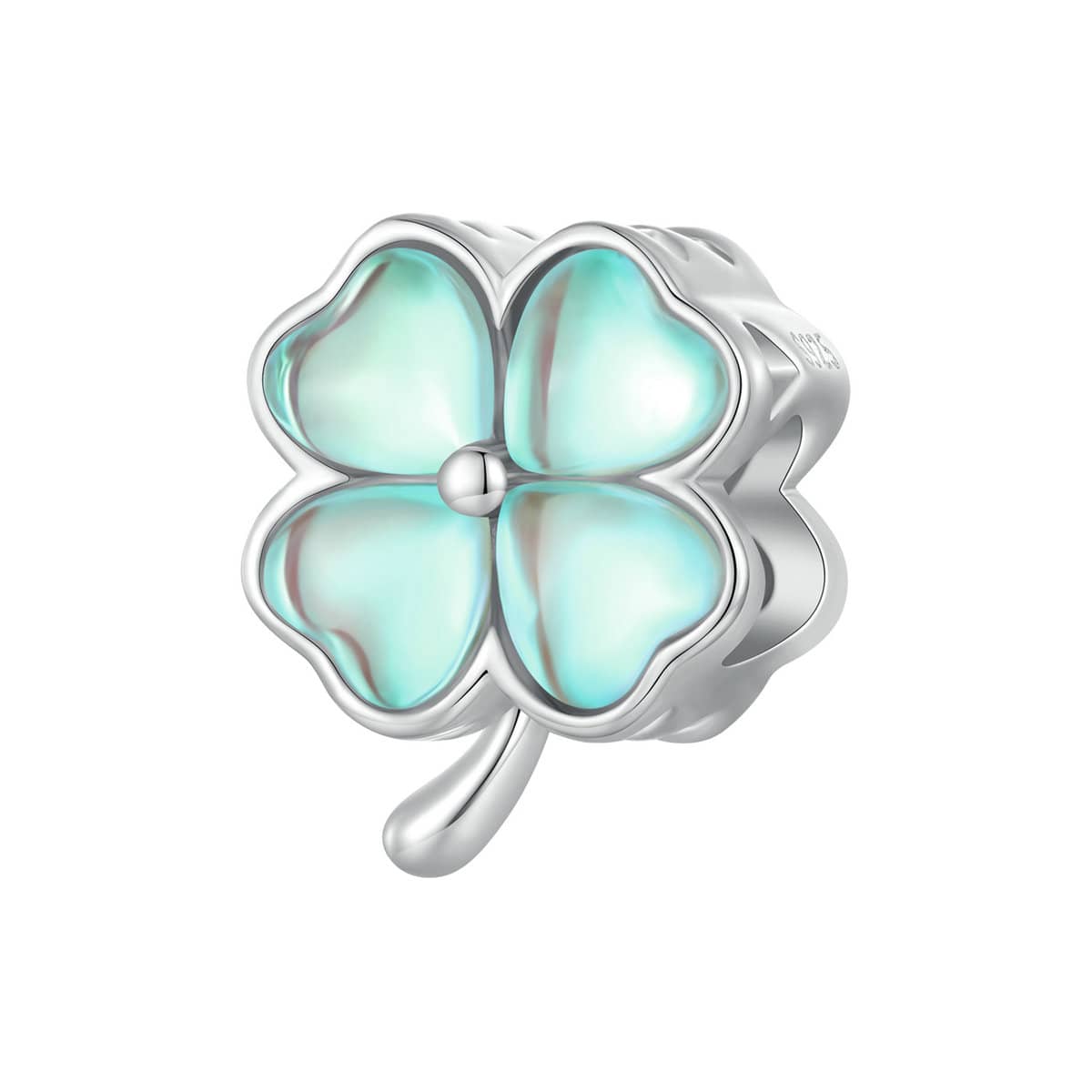 WOSTU 1入組S925純銀幸運草DIY串珠手鏈 - 銀色 - 查看 1