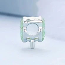 WOSTU 1入組S925純銀幸運草DIY串珠手鏈 - 銀色 - 查看 6