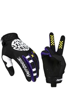 FASTGOOSE Màn hình cảm ứng Đen Xe máy Xe máy Cưỡi Đua xe Găng tay - màu đen - Xem 3