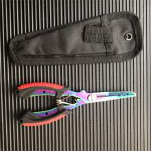 1pc Curved Mouth With Hook And Open Ring Stainless Steel Titanium-Plated Rust-Proof Multi-Functional Road Sub-Pliers Unhook And Pull Line Scissors Fishing Pliers Fishing Tackle - Red - View 5