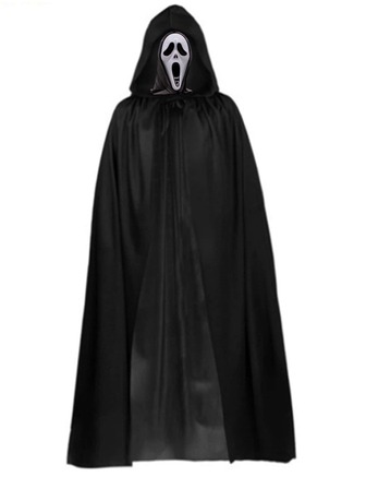 套死神角色扮演服裝套裝（面具 + 斗篷）適合派對活動裝扮