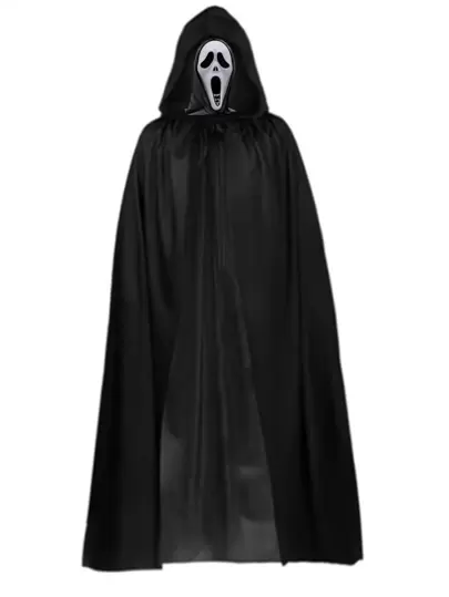 套死神角色扮演服裝套裝（面具 + 斗篷）適合派對活動裝扮