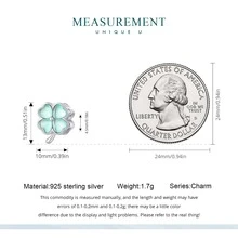 WOSTU 1入組S925純銀幸運草DIY串珠手鏈 - 銀色 - 查看 9